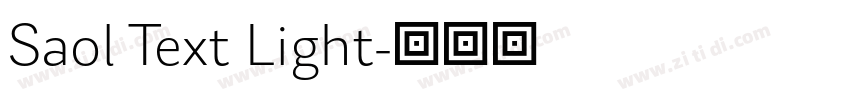 Saol Text Light字体转换